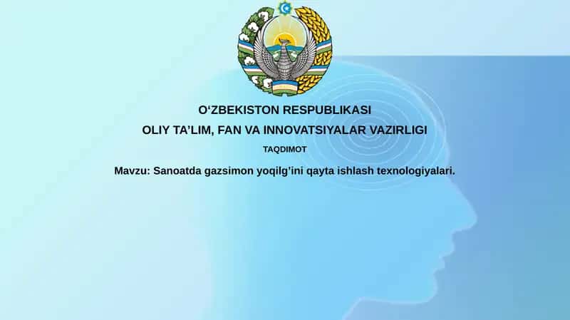 Gazsimon yoqilg'ini qayta ishlash texnologiyalari