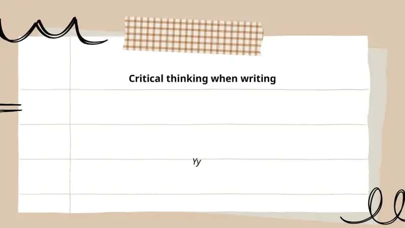 Critical thinking when writing