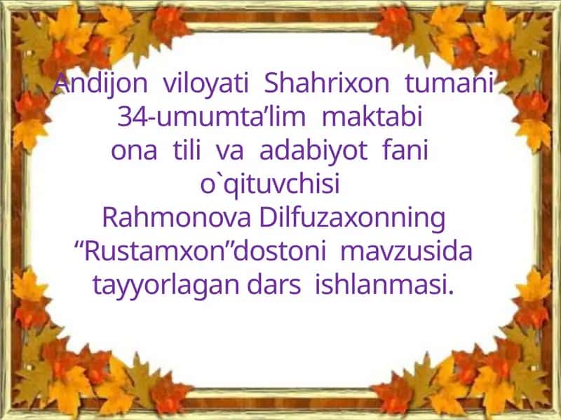 Rustamxon