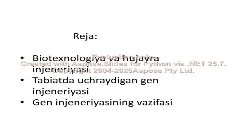Biotexnologiya va hujayra injeneriyasi