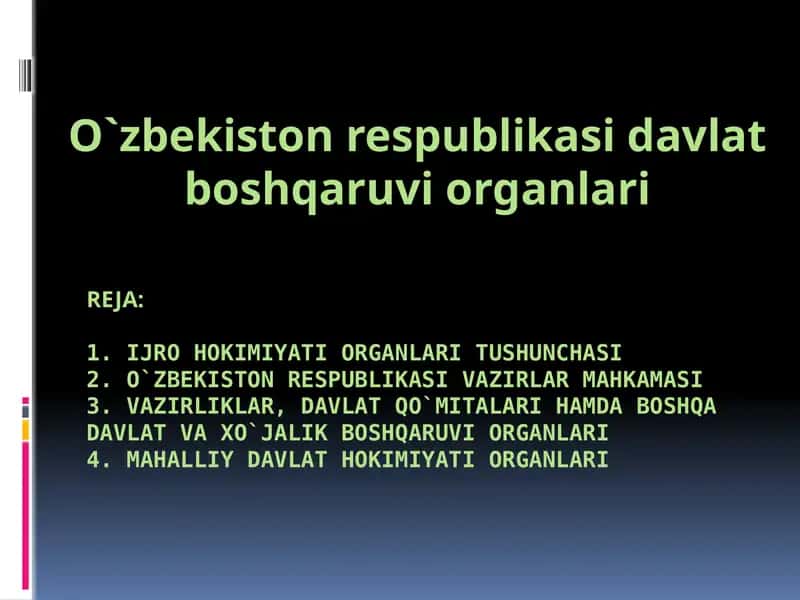 Davlat boshqaruvi organlari
