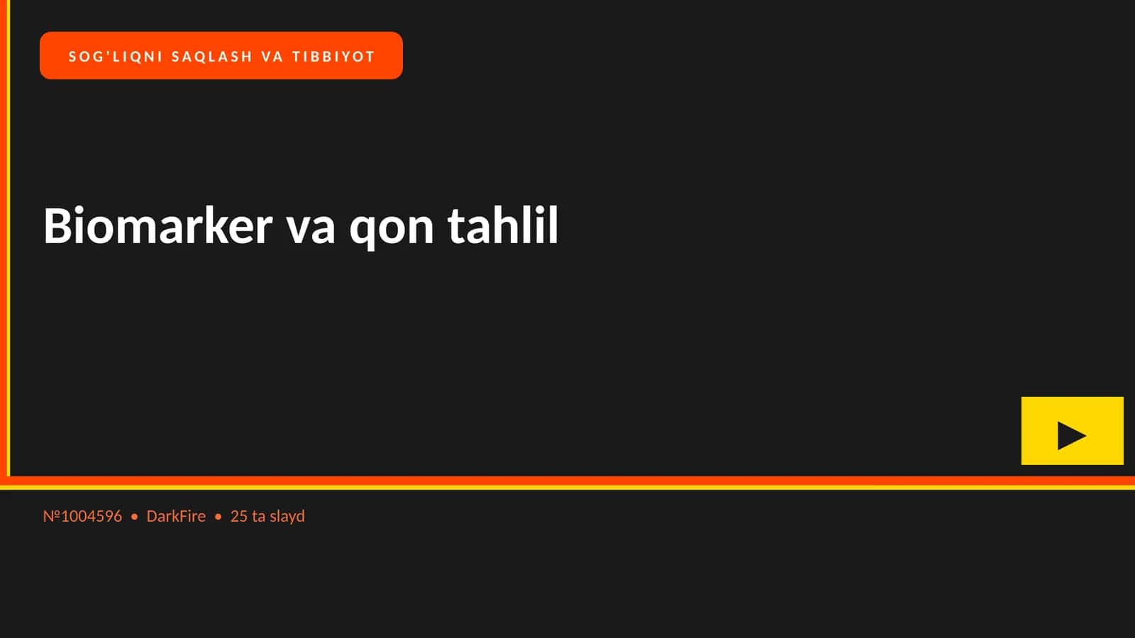 Biomarker va qon tahlil