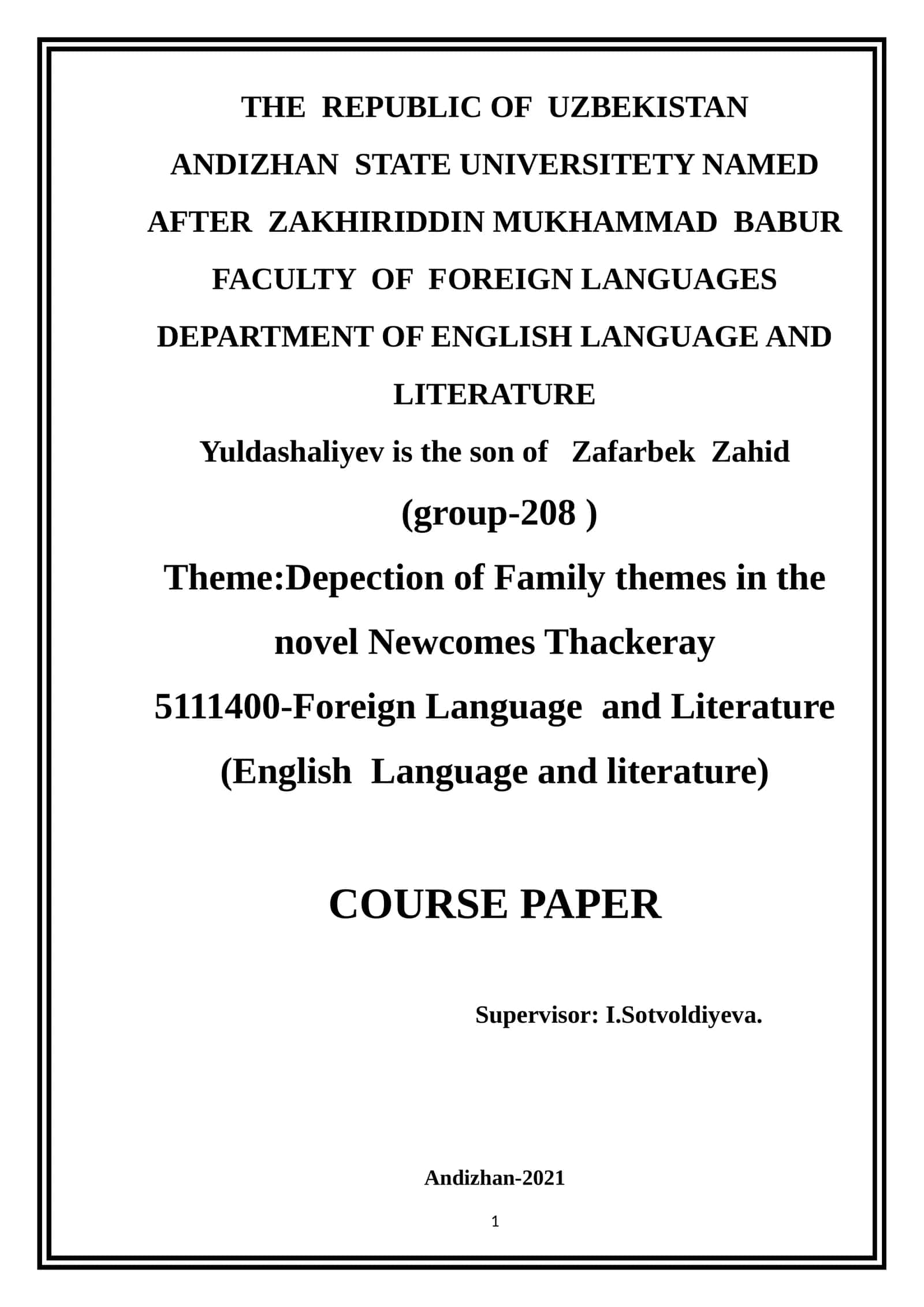 Depection of Family themes in the novel Newcomes Thackeray