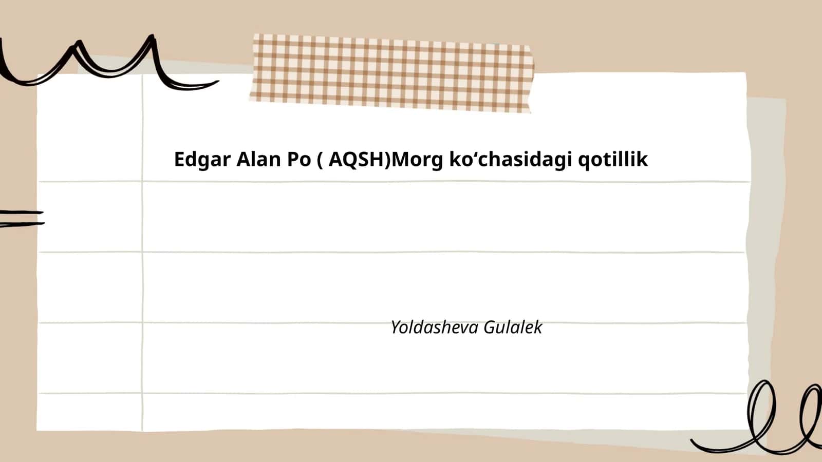Morg koʻchasidagi qotillik