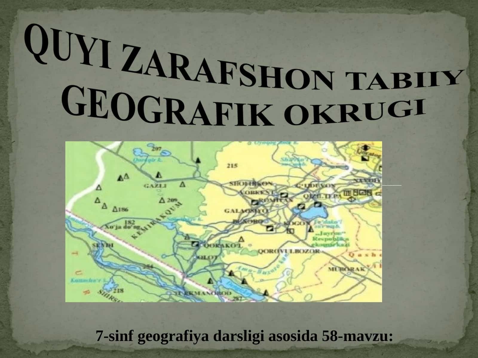 QUYI ZARAFSHON TABIIY GEOGRAFIK OKRUGI