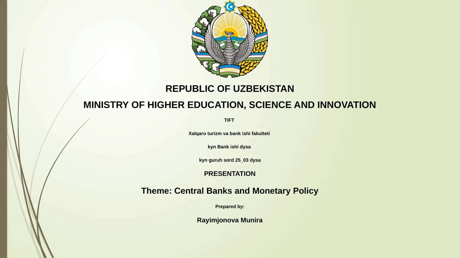 Theme: Central Banks and Monetary Policy