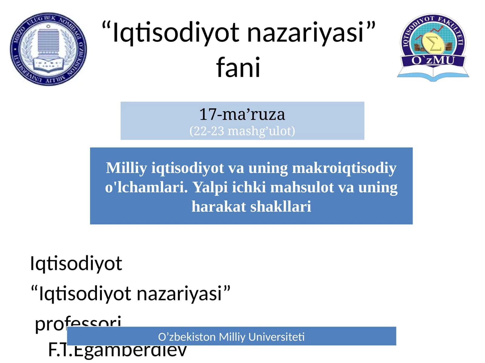 Iqtisodiyot nazariyasi