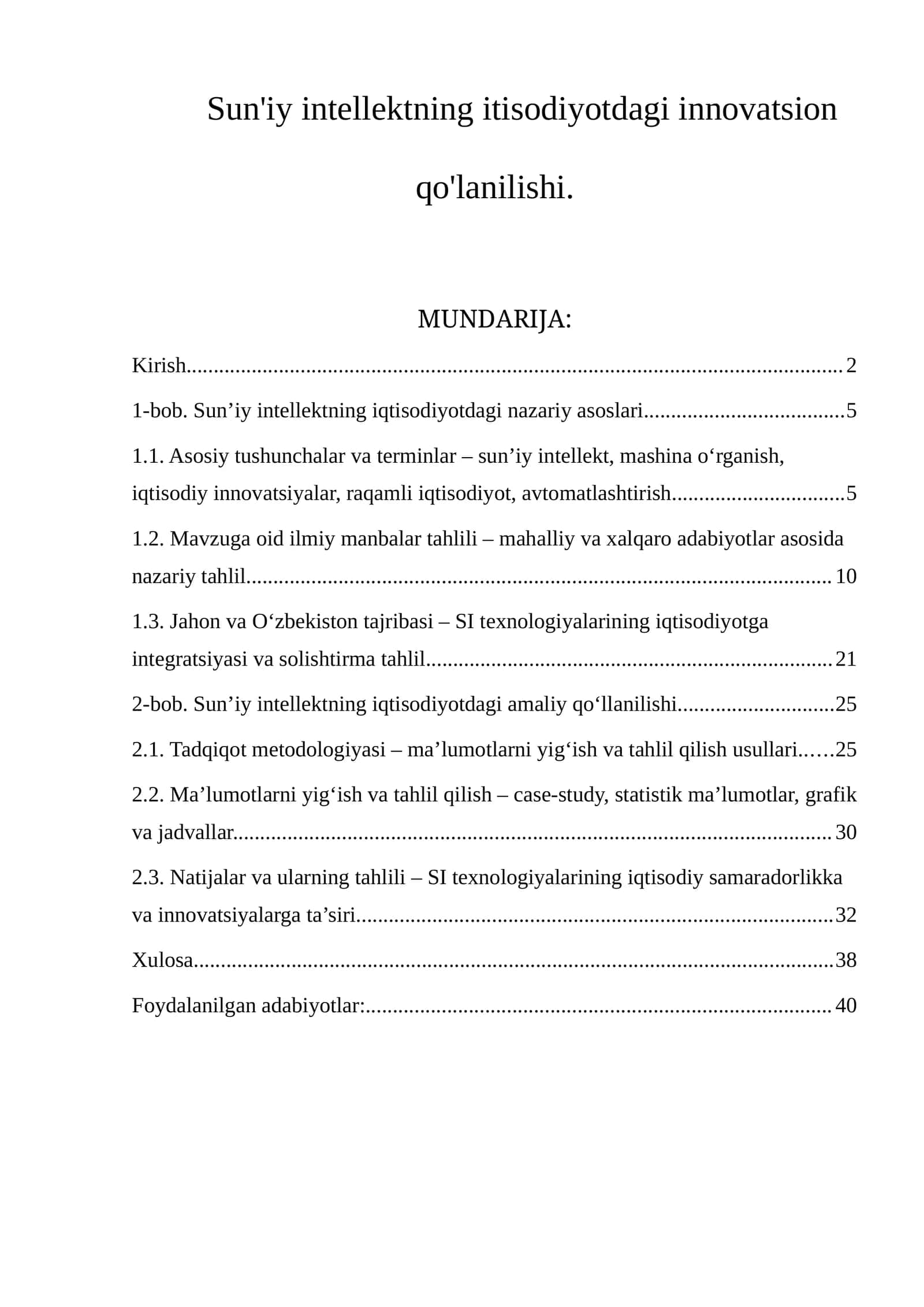 Sun'iy intellektning itisodiyotdagi innovatsion qo'lanilishi
