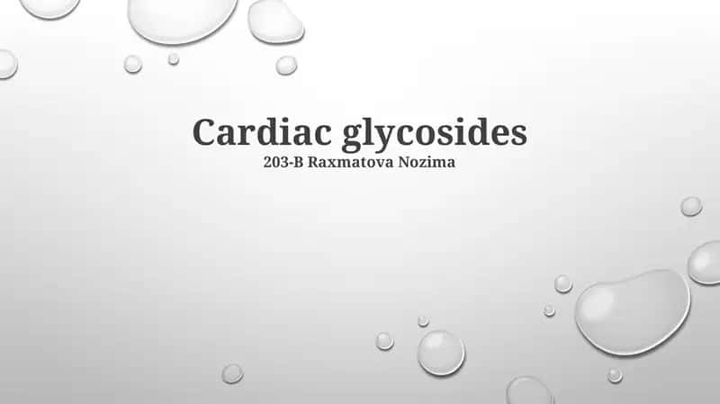 Cardiac glycosides
