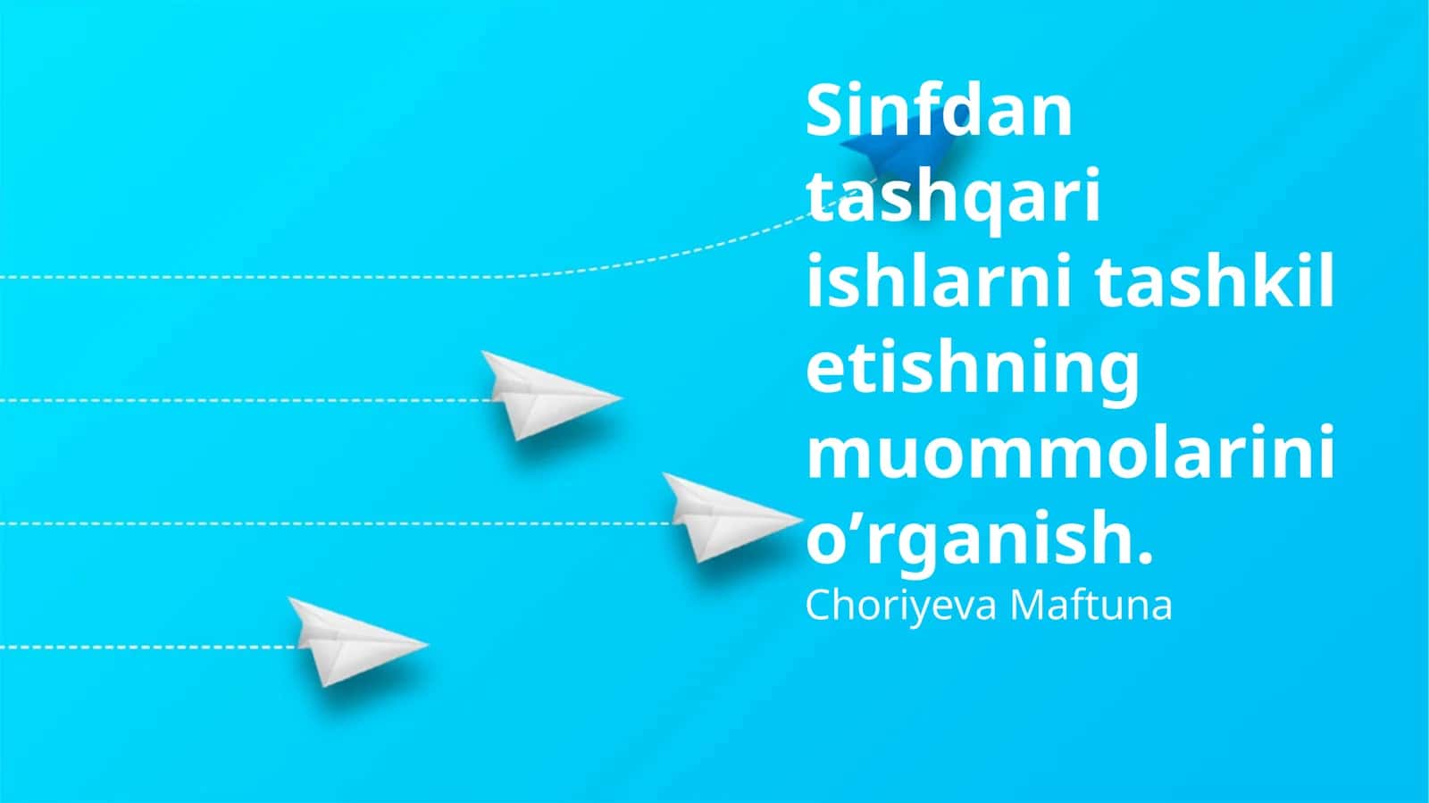Sinfdan tashqari ishlarni tashkil etishning muommolarini oʼrganish