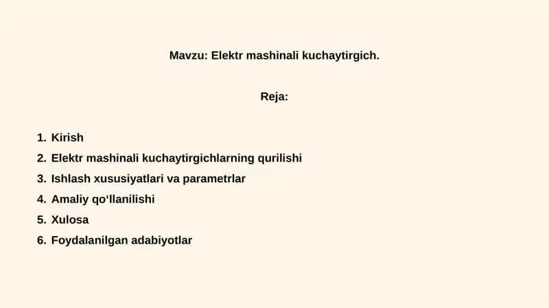 Elektr mashinali kuchaytirgich