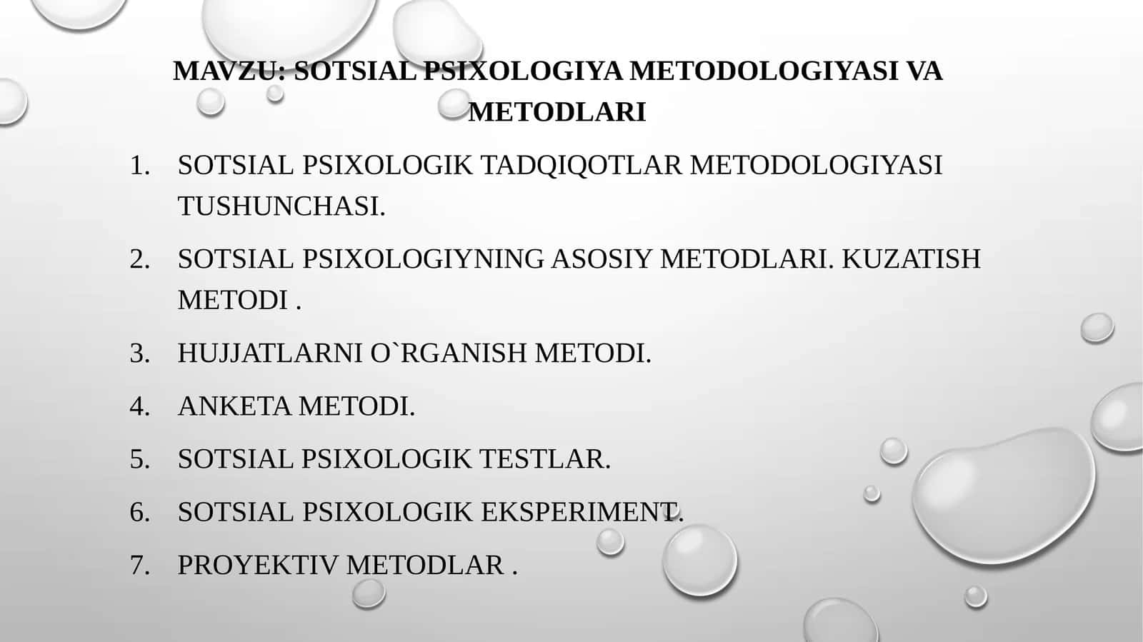 Sotsial psixologiya metodologiyasi va metodlari