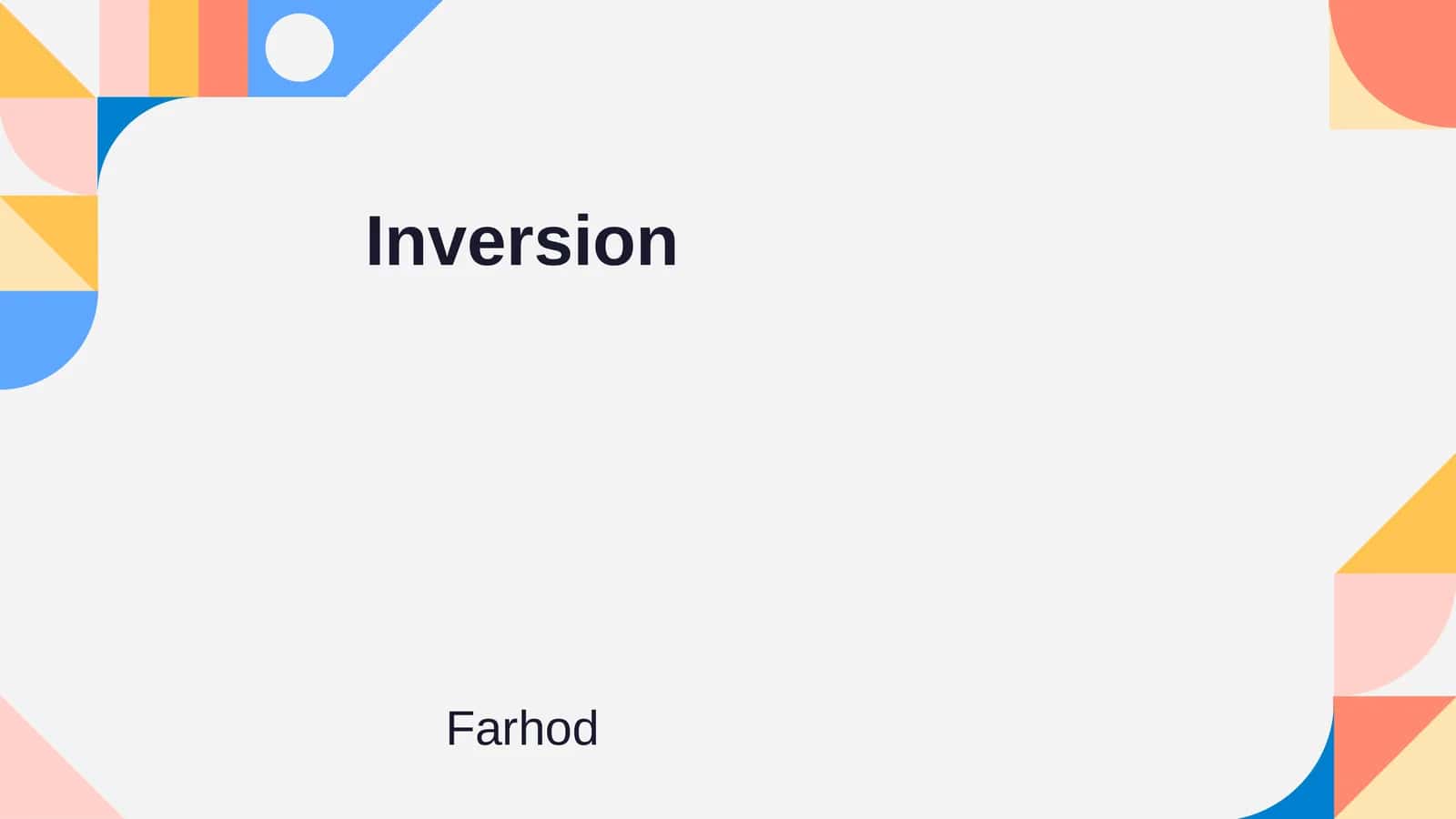 Inversion
