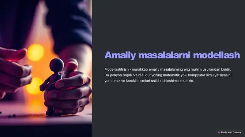 Amaliy masalalarni modellash