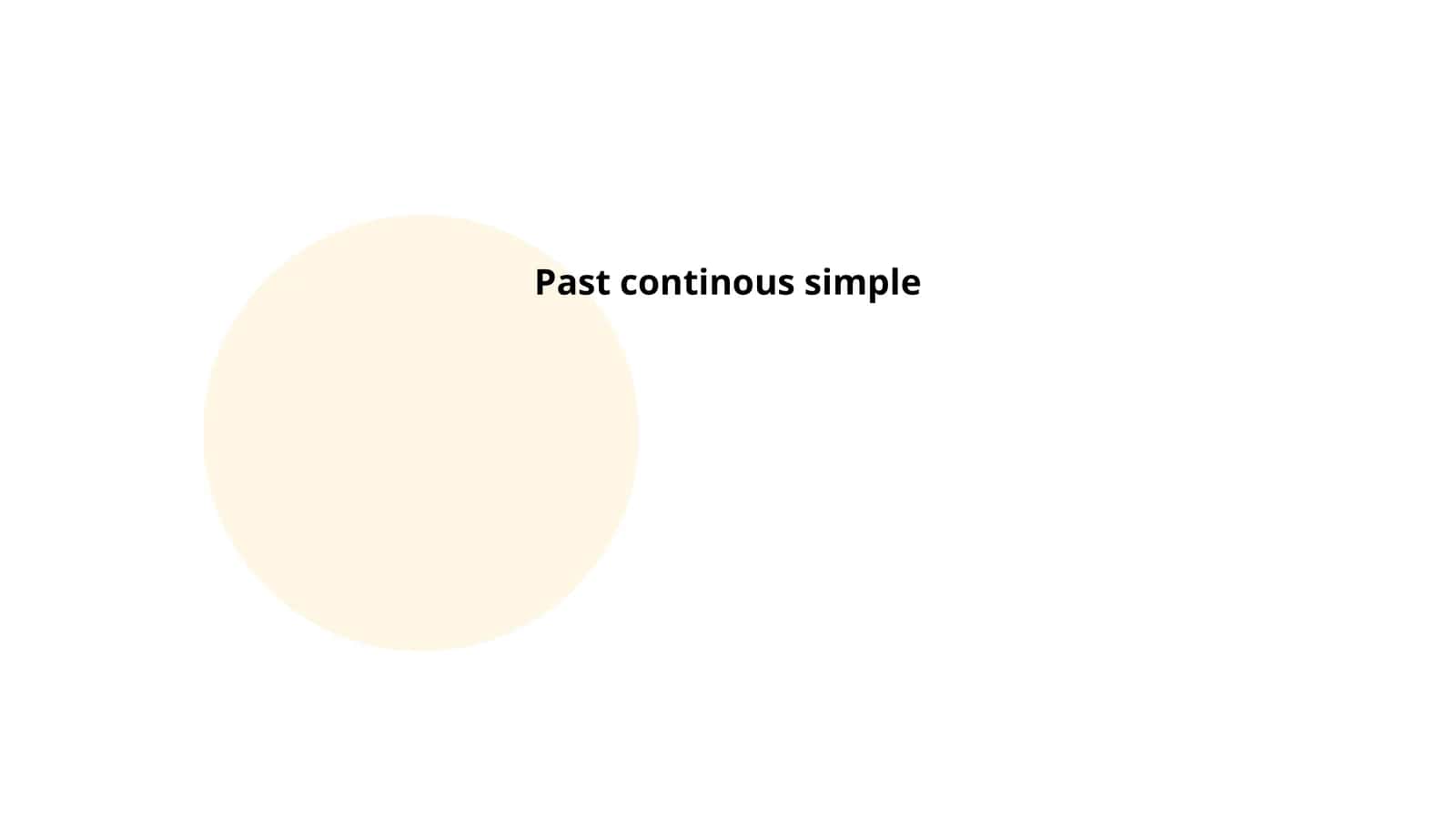 Past continous simple