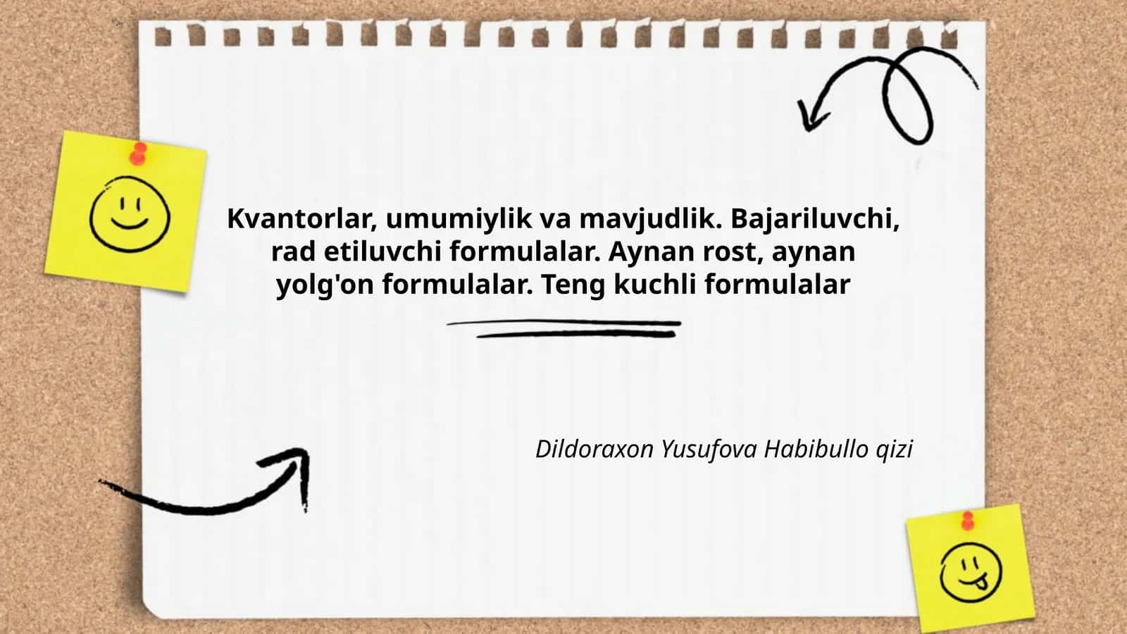 Kvantorlar, umumiylik va mavjudlik