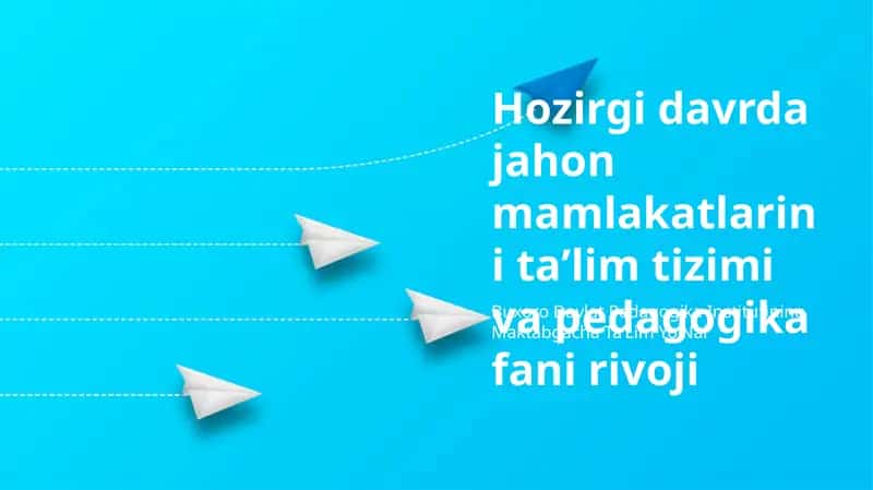 Texnologiya buzilishi va ta'limdagi yangiliklar