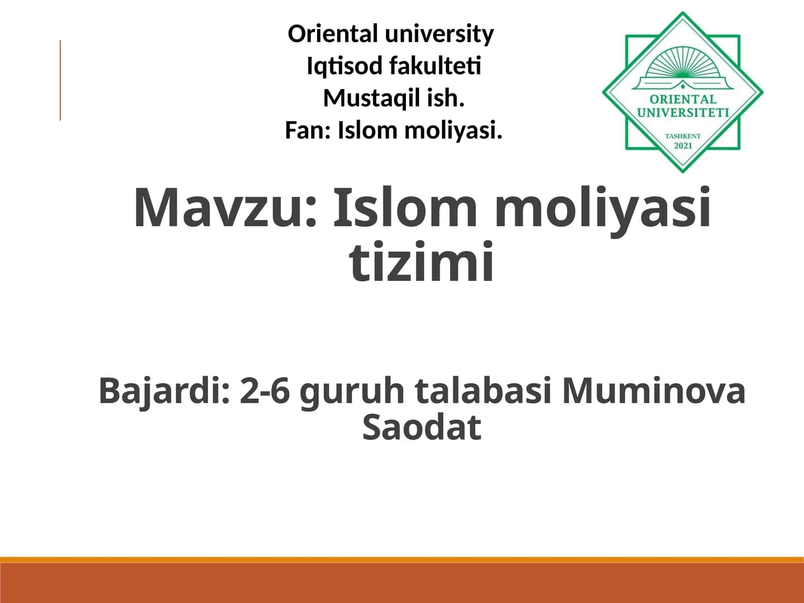Islam moliyasi tizimi