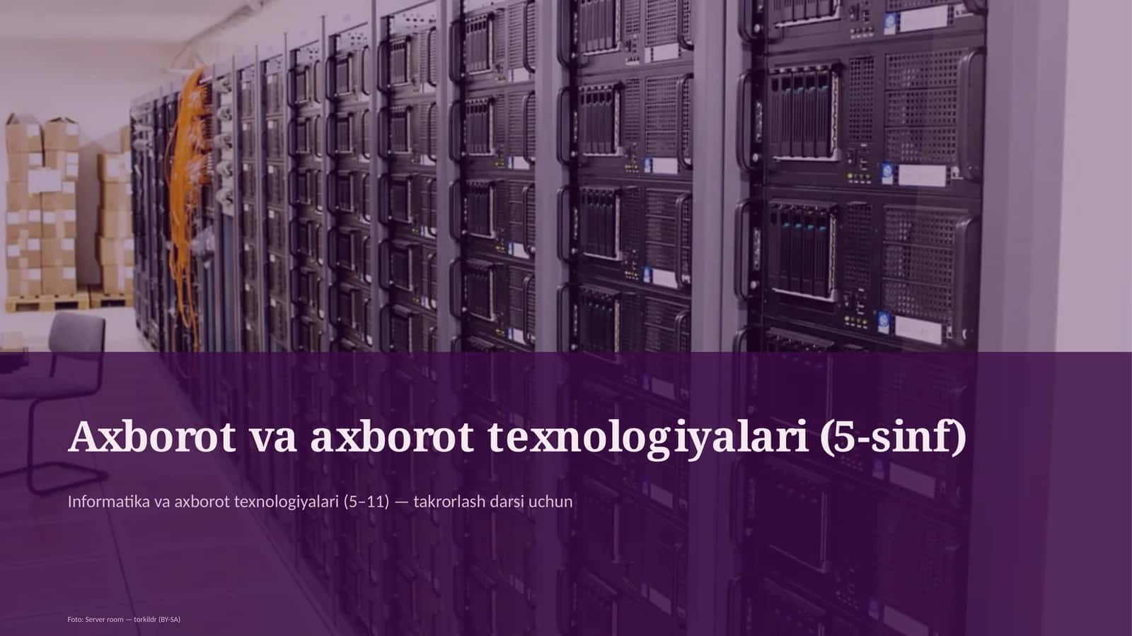 Axborot va axborot texnologiyalari (5-sinf)