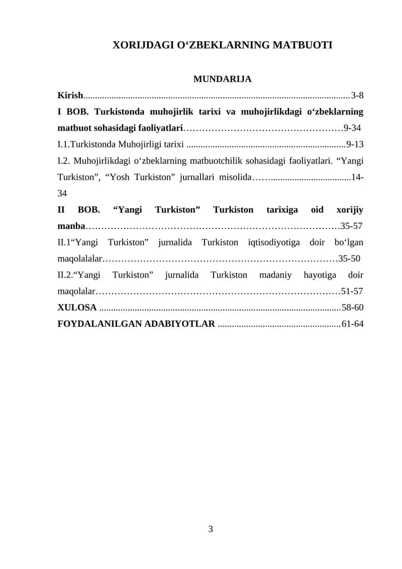 XORIJDAGI O‘ZBEKLARNING MATBUOTI