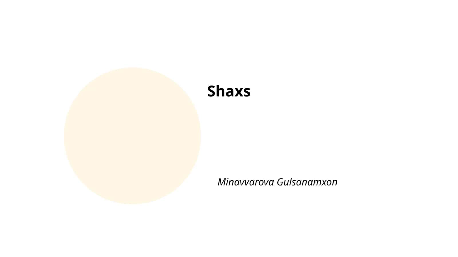 Shaxsning rivojlanishi