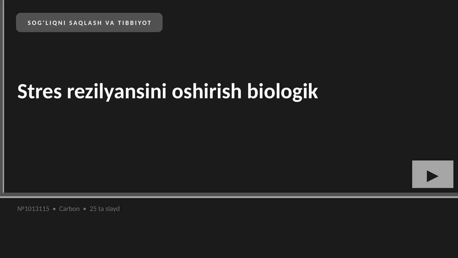 Stres rezilyansini oshirish biologik