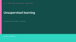 AI | MACHINE LEARNING ASOSLARI