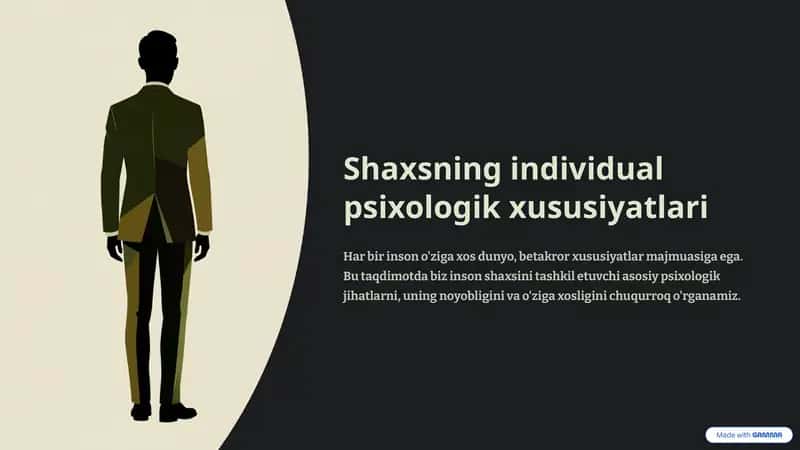 Shaxs tushunchasi va uning betakrorligi haqida tushunish