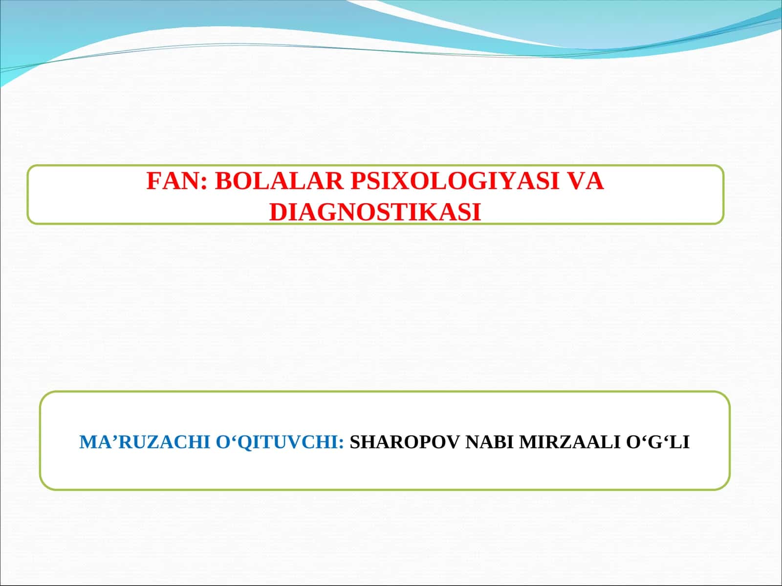 PSIXODIAGNOSTIKA METODLARI VA ULARGA QO‘YILADIGAN PSIXOMETRIK TALABLAR