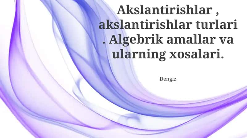 Aks ettirishlar
