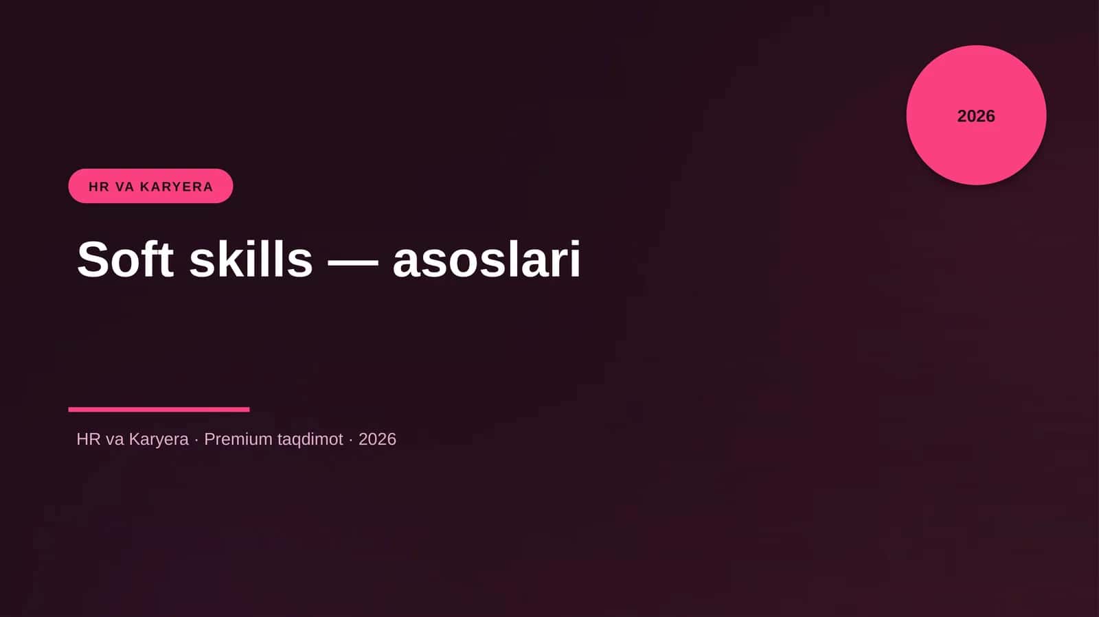 Soft skills — asoslari