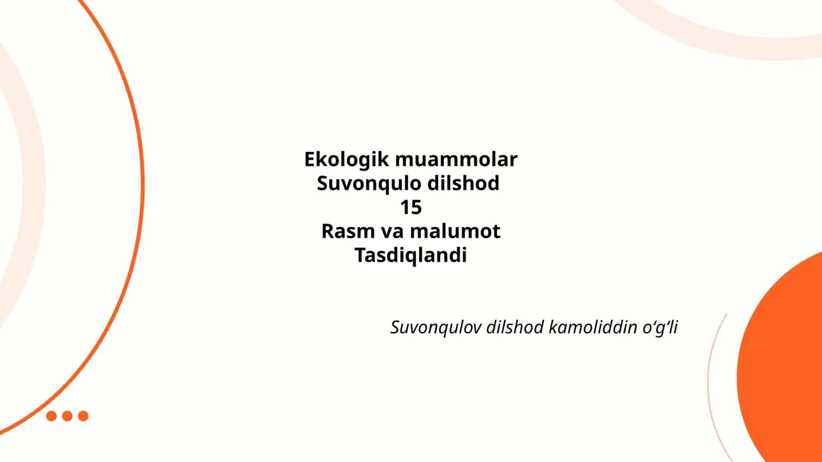 Ekologik muammolar