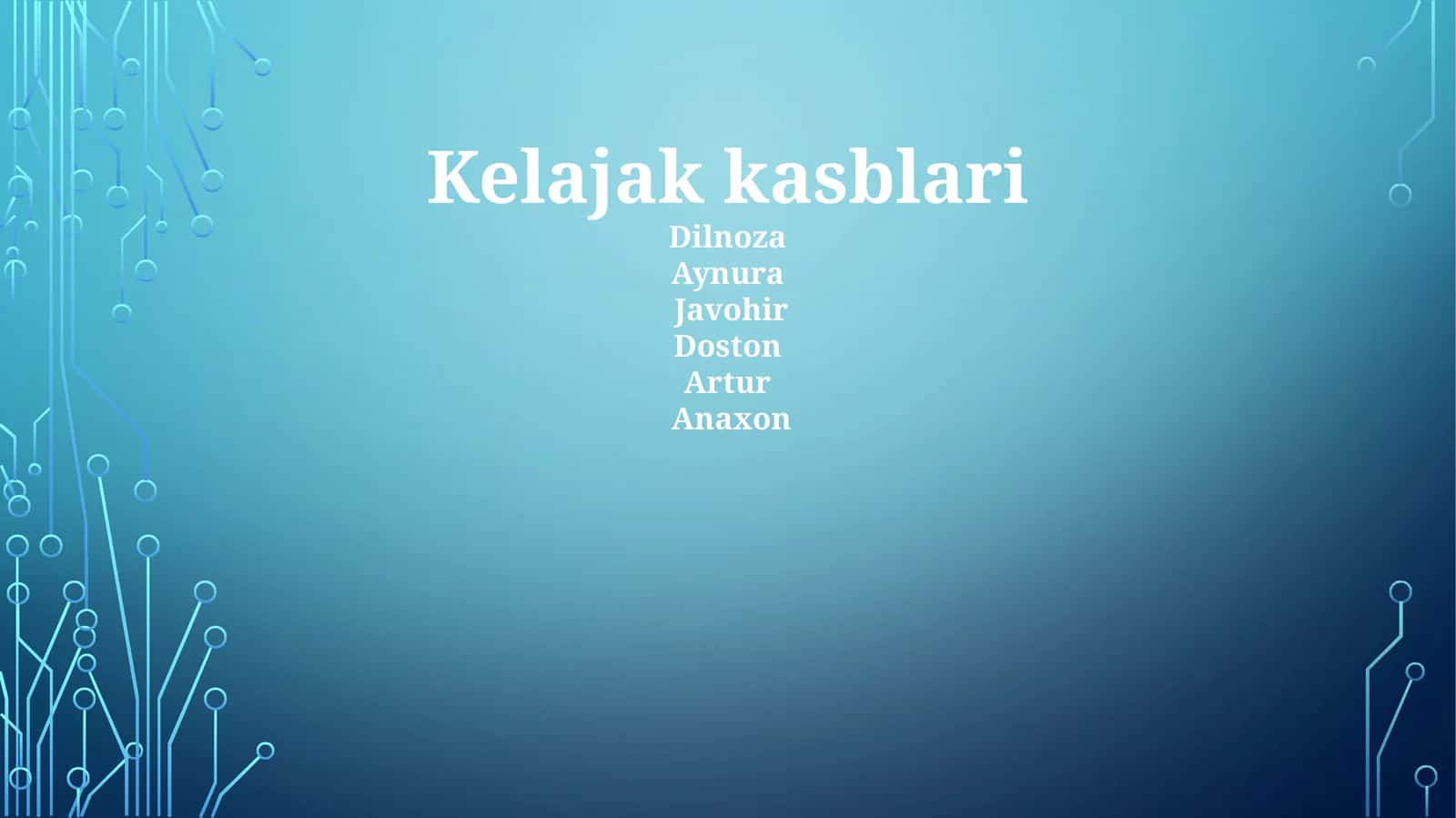 Kelajak kasblari