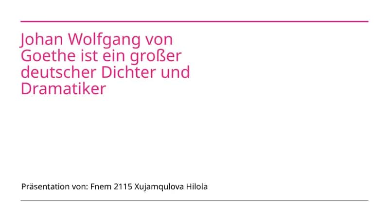 Biografie von Johann Wolfgang von Goethe