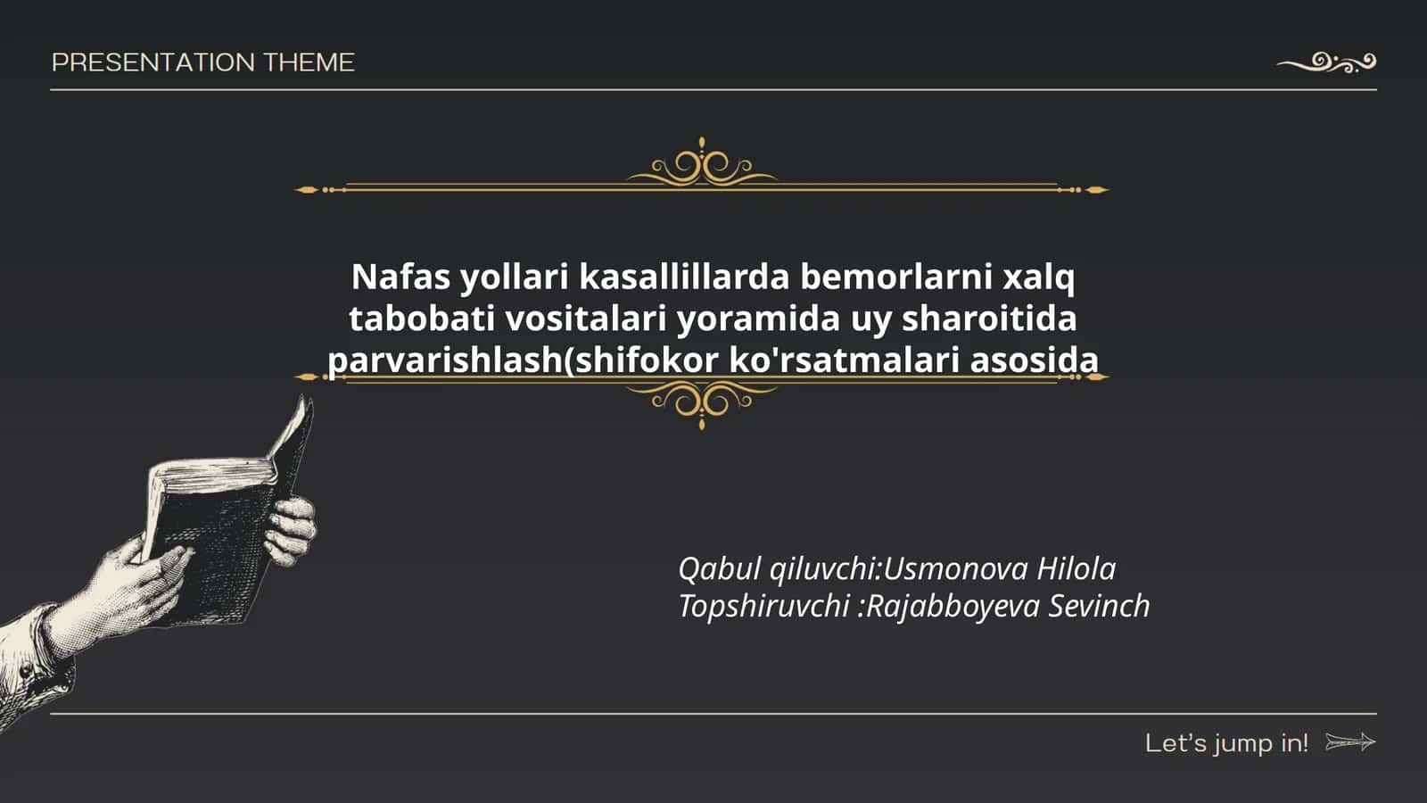 Nafas yollari kasallillarda bemorlarni xalq tabobati vositalari yoramida uy sharoitida parvarishlash(shifokor ko'rsatmalari asosida