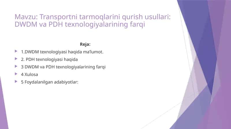 Transportni tarmoqlarini qurish usullari: DWDM va PDH texnologiyalarining farqi