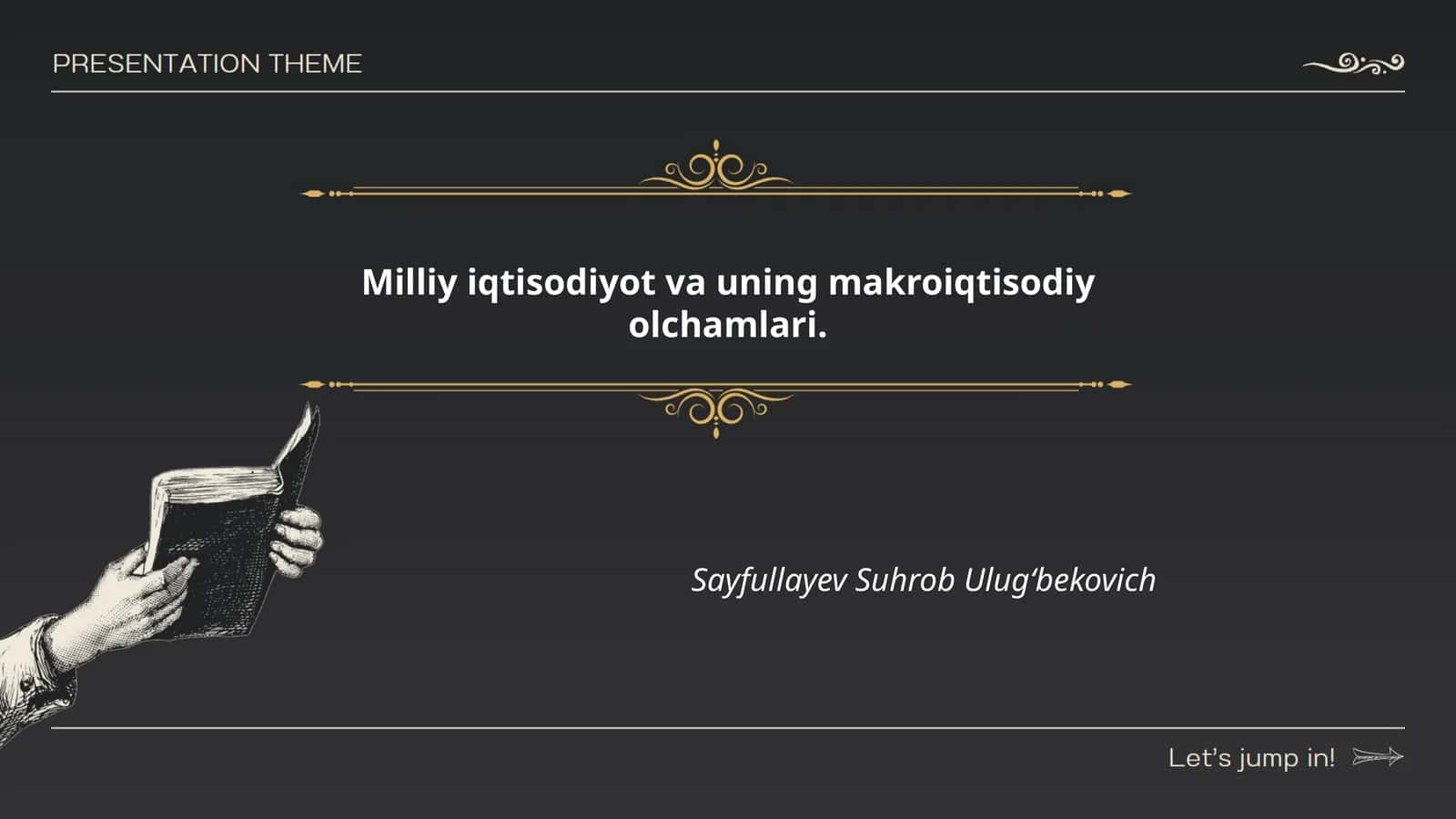 Milliy iqtisodiyot va uning makroiqtisodiy olchamlari