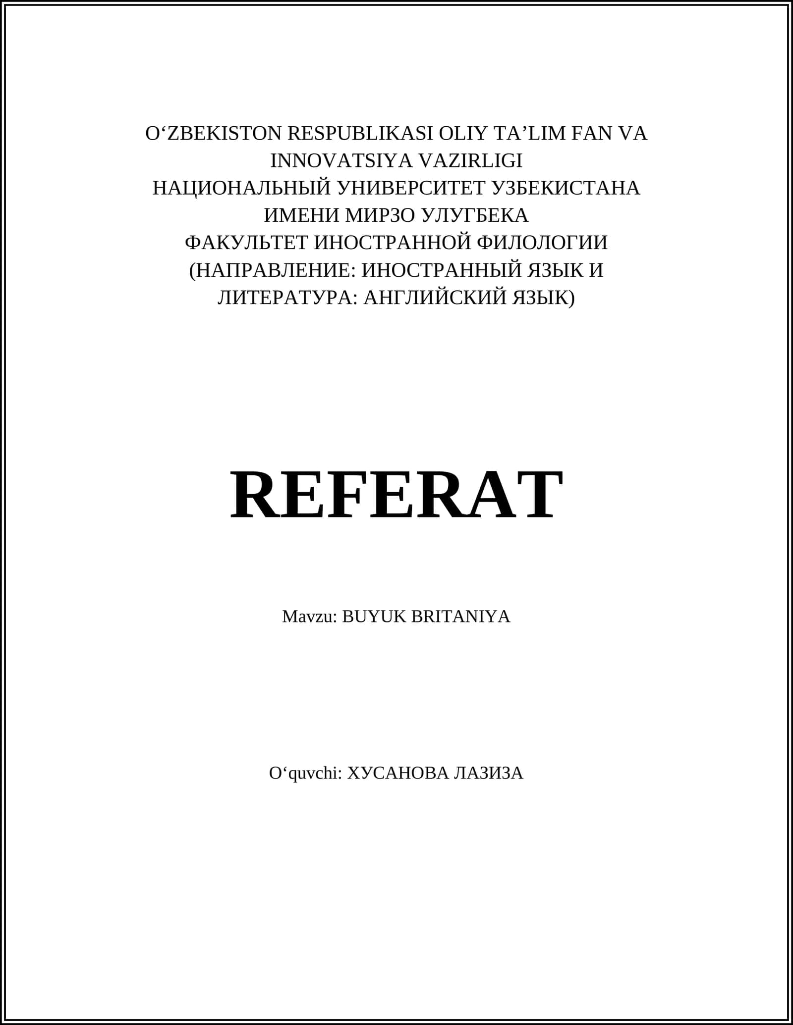 BUYUK BRITANIYA