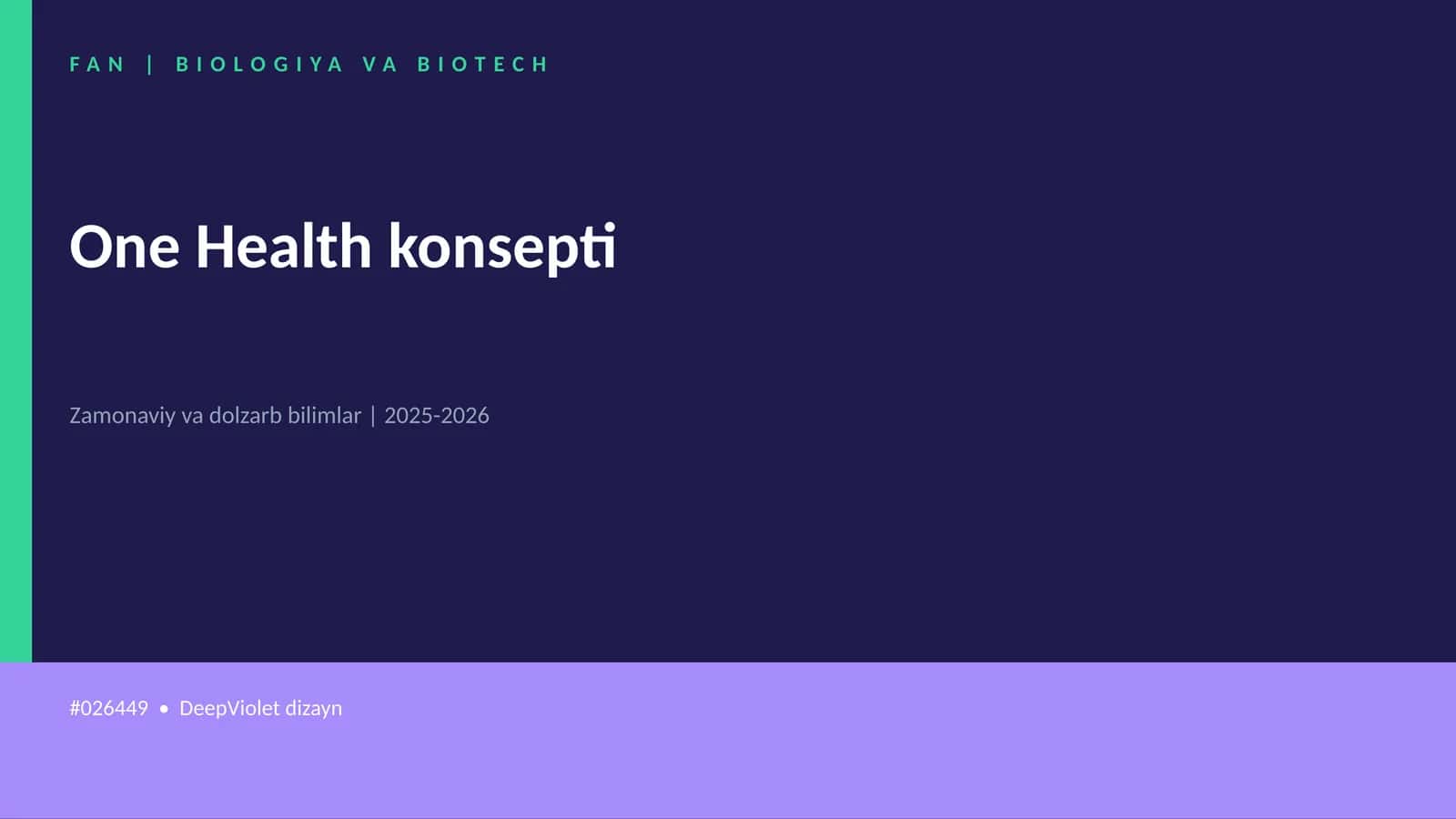 One Health konsepti