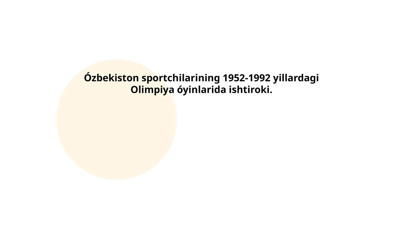 Ózbekiston sportchilarining 1952-1992 yillardagi Olimpiya óyinlarida ishtiroki