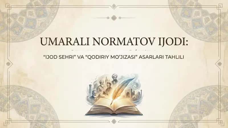 Umarali Normatovning "Ijod sehri", "Qodiriy mo'jizasi" asarlari