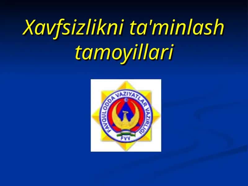 Xavfsizlikni ta'minlash tamoyillari