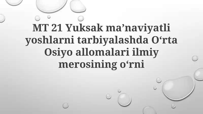 Markaziy Osiyodagi axloqiy ta'limlar integratsiyasi