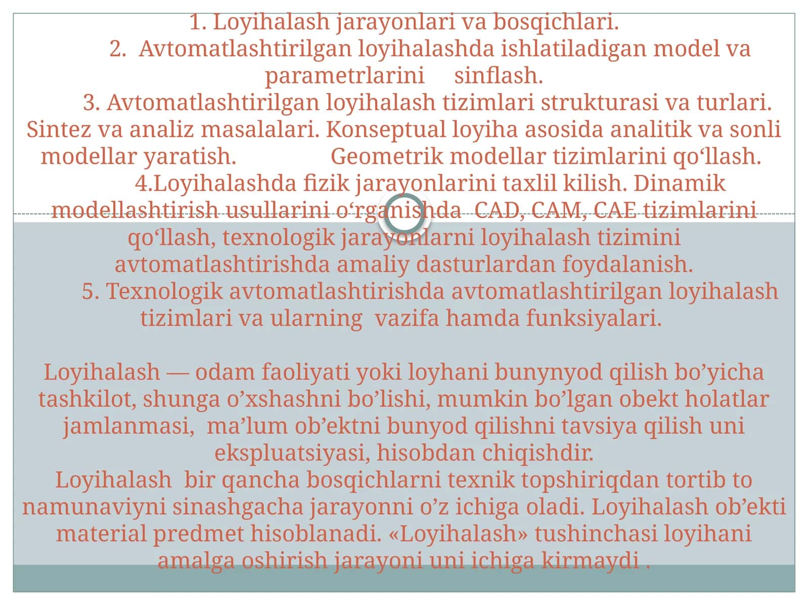 Avtomatlashtirilgan loyihalash tizimlari