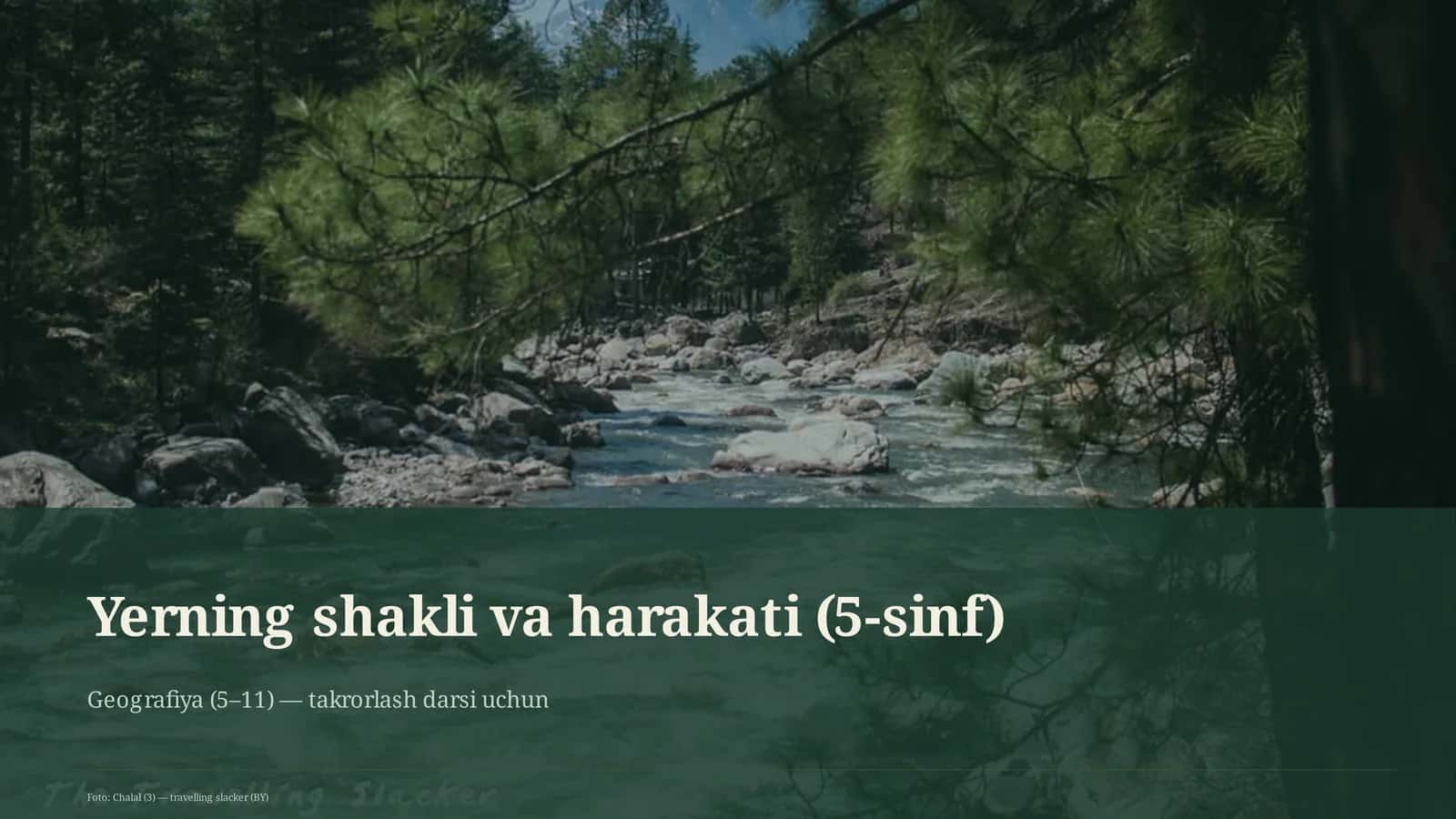 Yerning shakli va harakati (5-sinf)