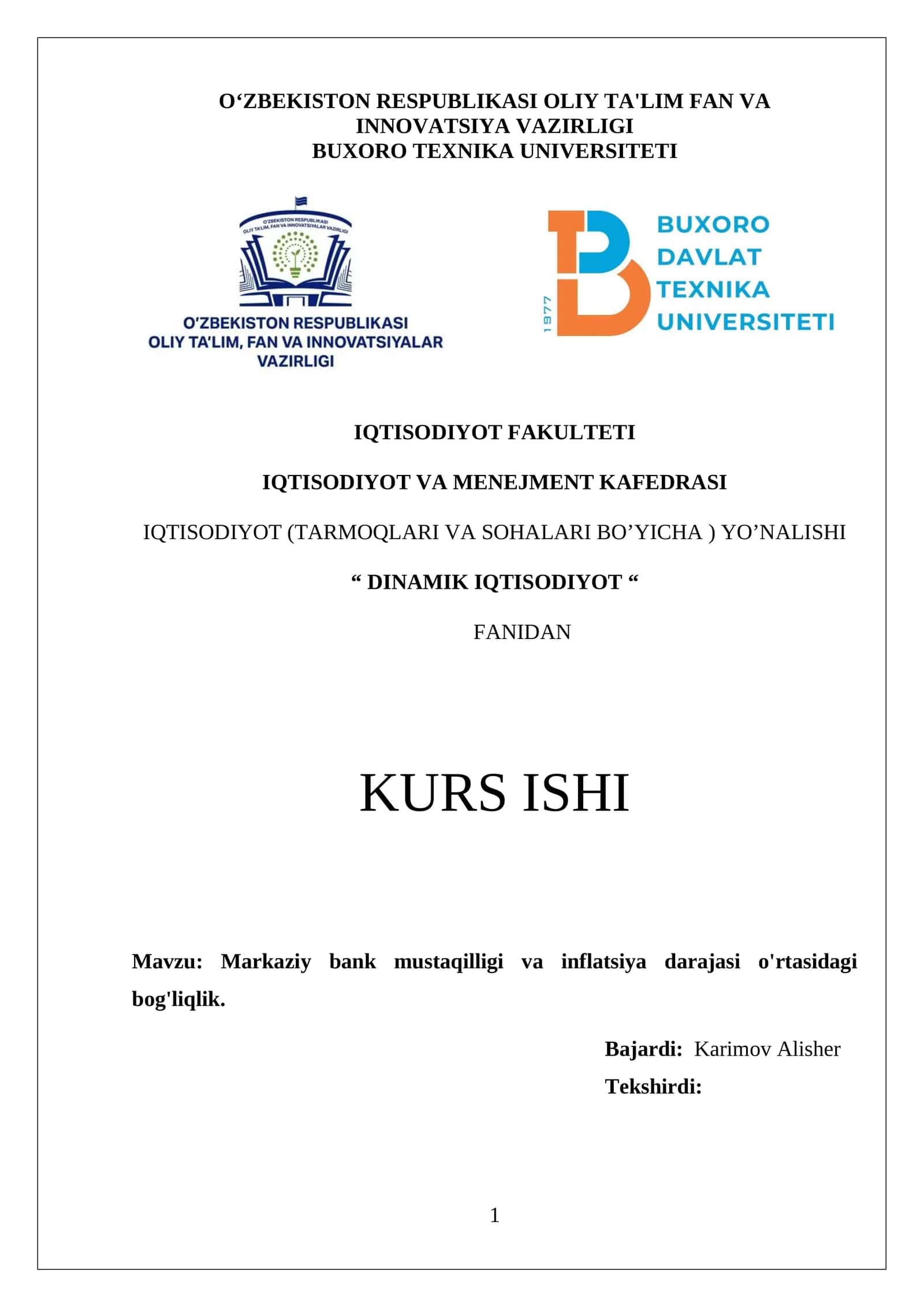 Dinamik iqtisodiyot