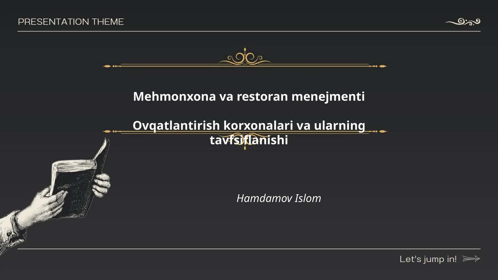 Mehmonxona va restoran menejmenti