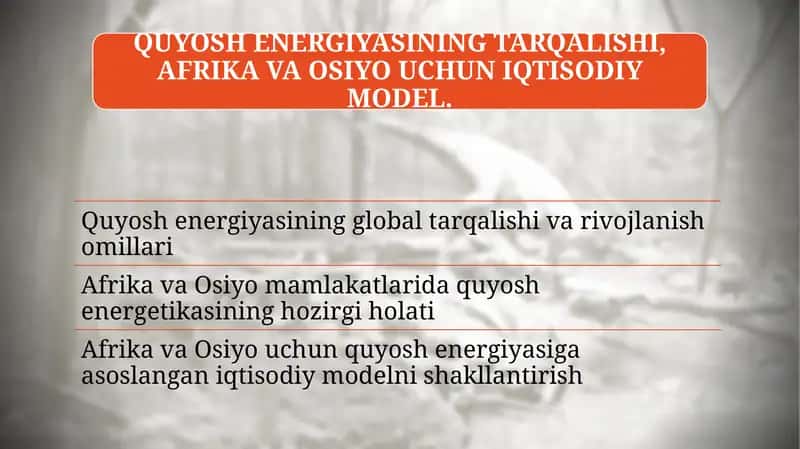 Quyosh Energiyasi va Uning Samaradorligi