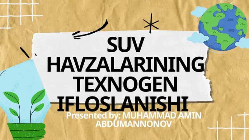 SUV HAVZALARINING TEXNOGEN IFLOSLANISHI
