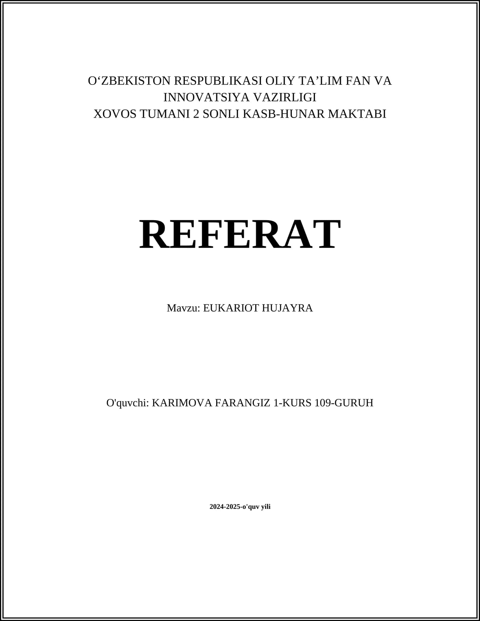 EUKARIOT HUJAYRA